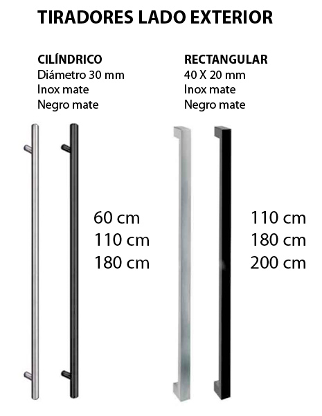 tirador puerta pivotante